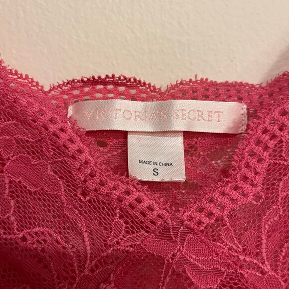 Victoria's Secret Lingerie Chemise Babydoll Nightie Lace Top Pleated Pink Small - Picture 5 of 5